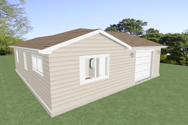 S+1 Gable Roof Exterior 2